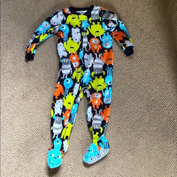 Carter's Other - Carter’s 3T Monster footed zipper sleeper EUC Carter's Other - Carter’s 3T Monster footed zipper sleeper EUC